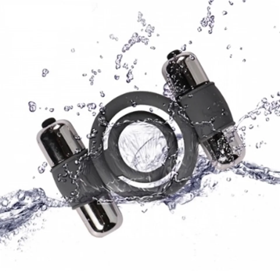 #7829 - Çift Titreşimli Silikon Penis Halkası