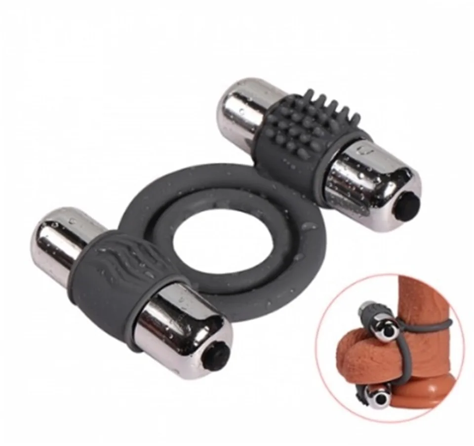 #7831 - Çift Titreşimli Silikon Penis Halkası