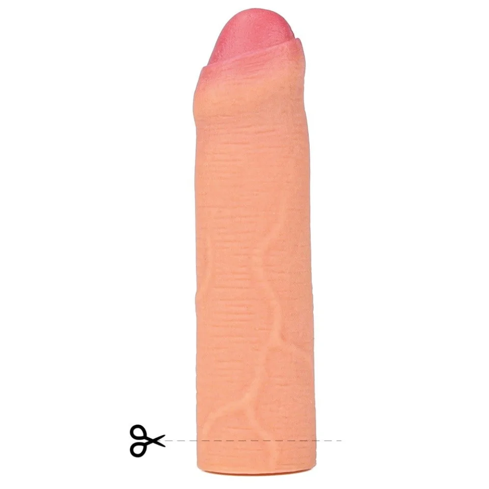 #7857 - Nature Extender 4.5cm Dolgulu Ten Rengi Silikon Sünnetsiz Penis Kılıfı