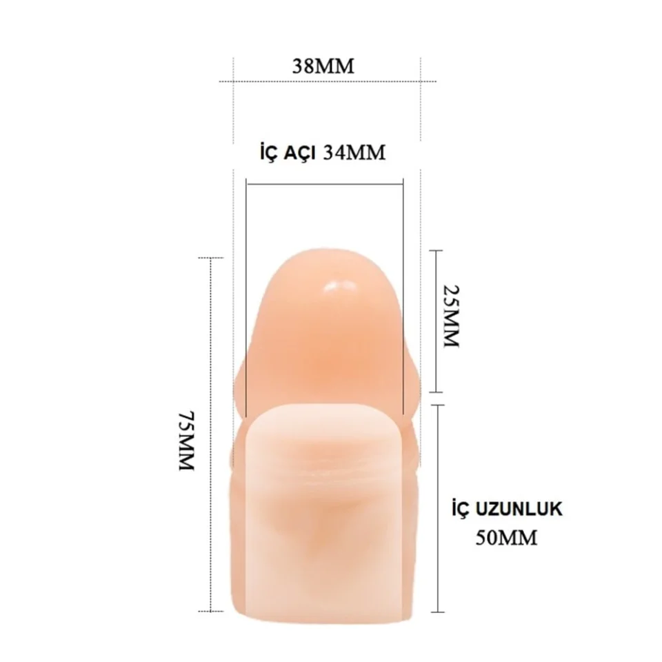 #7911 - 2,5 cm Uzatmalı Penis Kılıfı