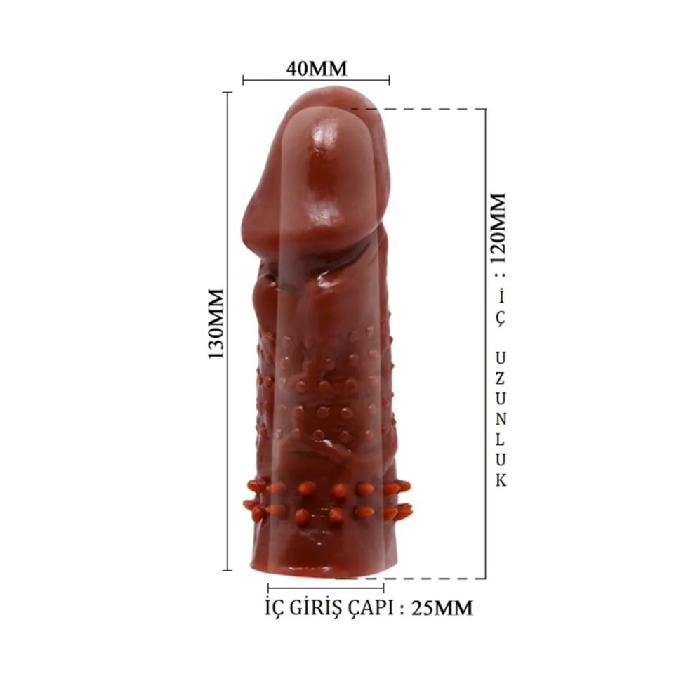 #7925 - Klitoral Uyarıcı ve Tırtıklı Penis Kılıfı - 13 cm Boyunda