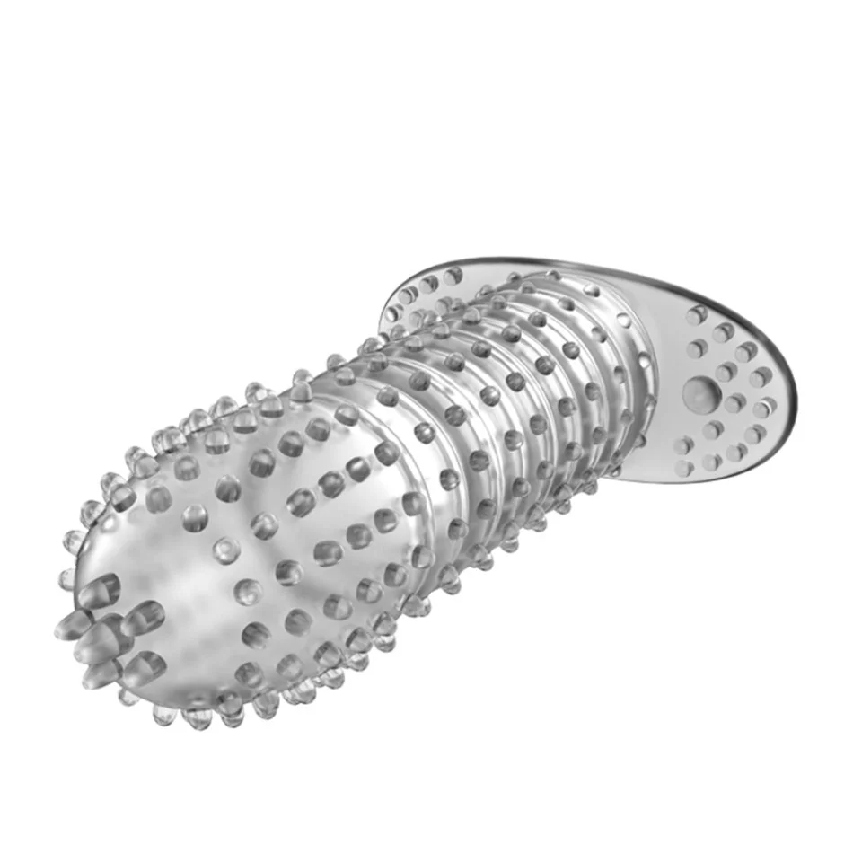 #7931 - 13 cm Kabartmalı Güçlü Uyarıcı Dildo Uzatmalı Penis Kılıfı