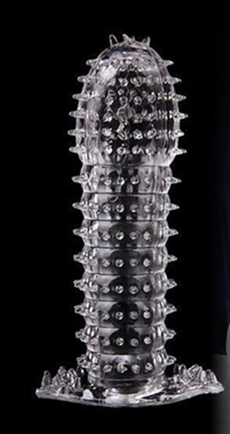 #7932 - 13 cm Kabartmalı Güçlü Uyarıcı Dildo Uzatmalı Penis Kılıfı