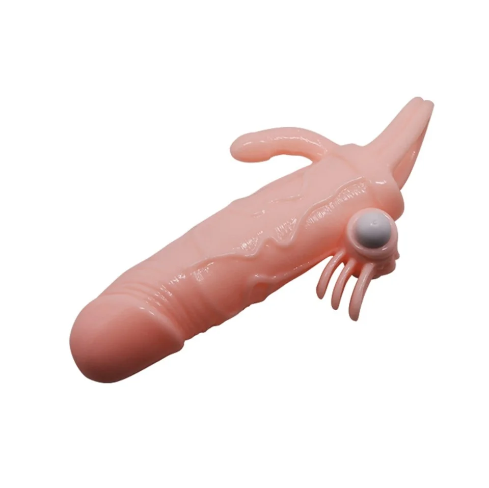 #8002 - Anal Vajinal Klitoral Uyarıcılı Titreşimli Penis Kılıfı