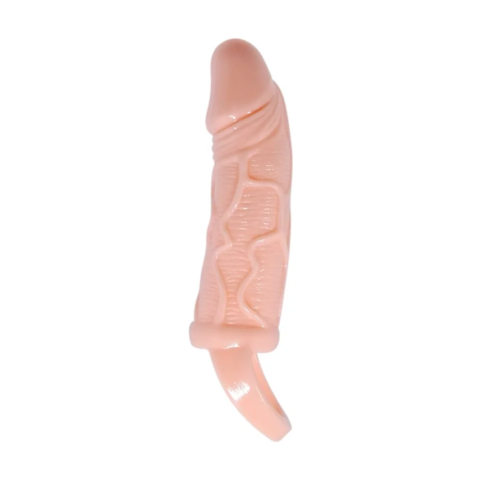 #8006 - 3 cm Dolgu Uzatmalı Titreşimli Penis Kılıfı Prezervatif Vibratör
