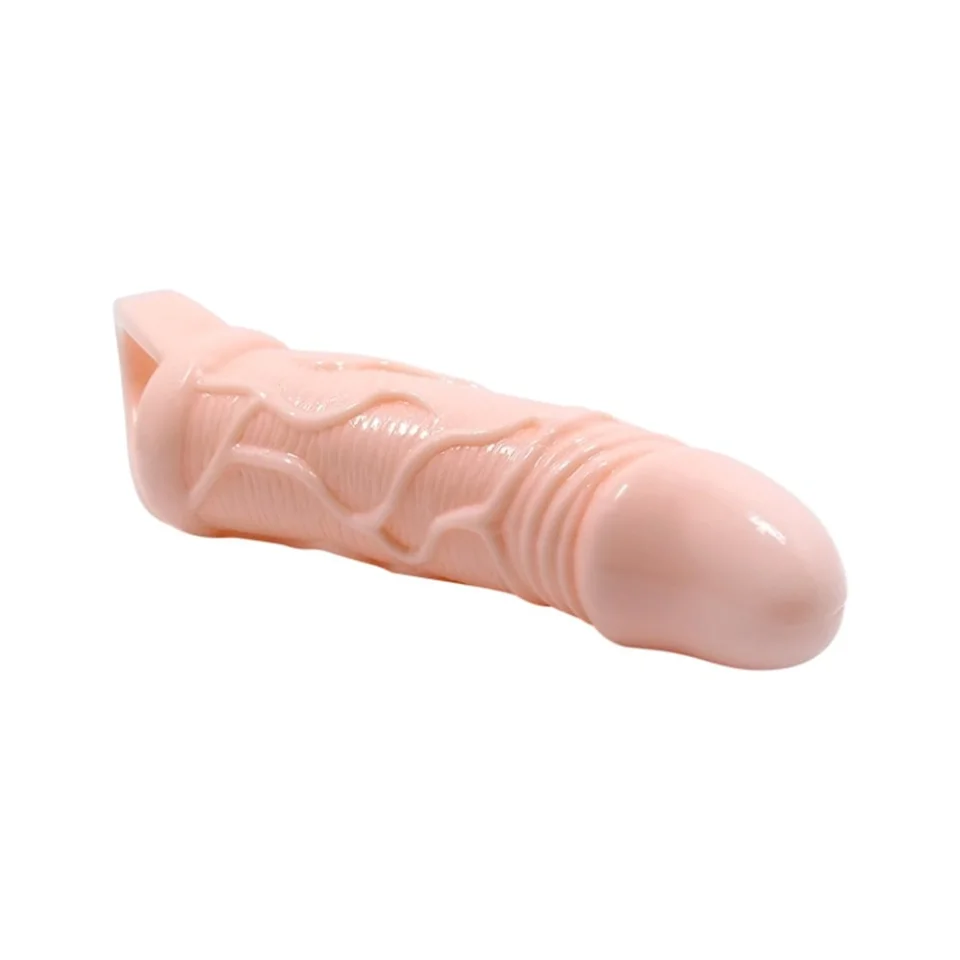 #8021 - 3 cm Dolgulu Penis Kılıfı Uzatmalı Prezervatif Dildo