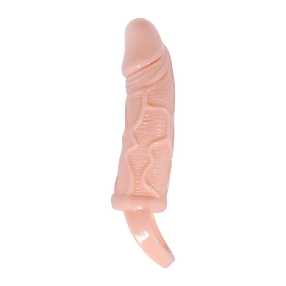 #8022 - 3 cm Dolgulu Penis Kılıfı Uzatmalı Prezervatif Dildo