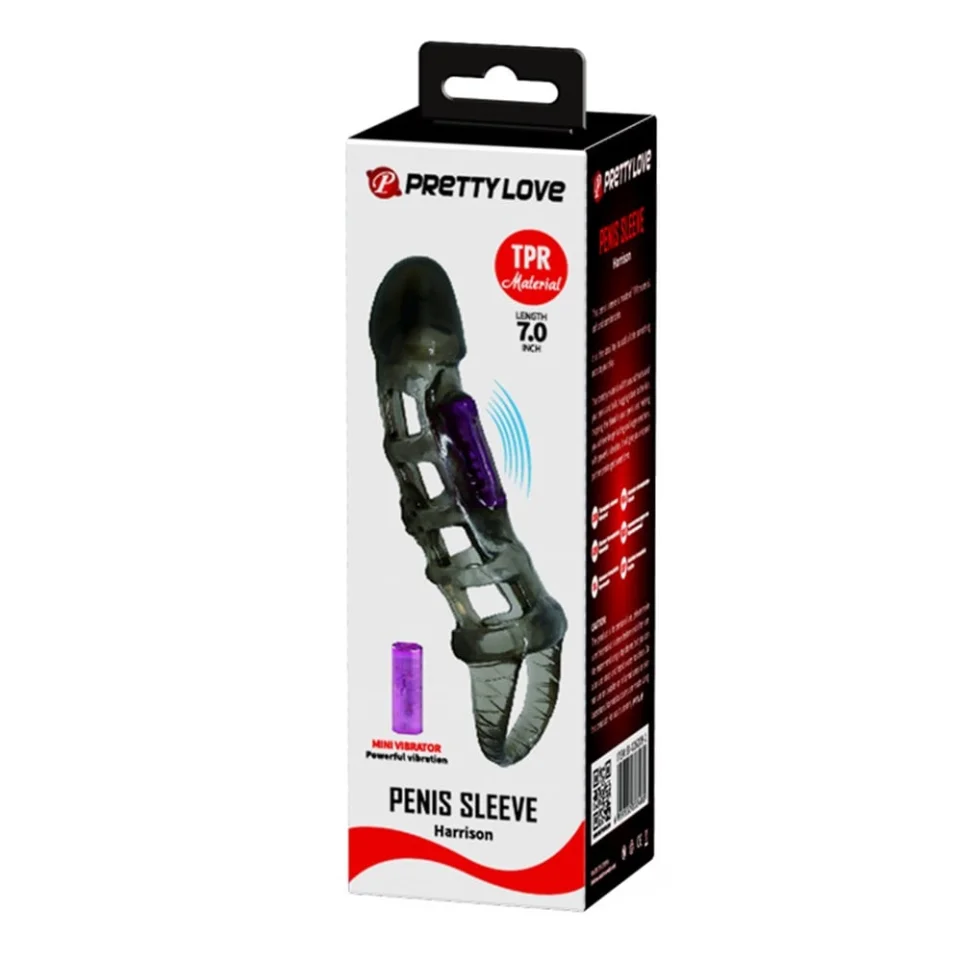 #8032 - 14 cm Titreşimli Şeffaf Penis Kılıfı