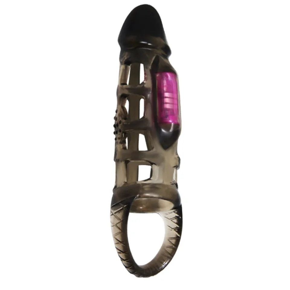 #8033 - 14 cm Titreşimli Şeffaf Penis Kılıfı