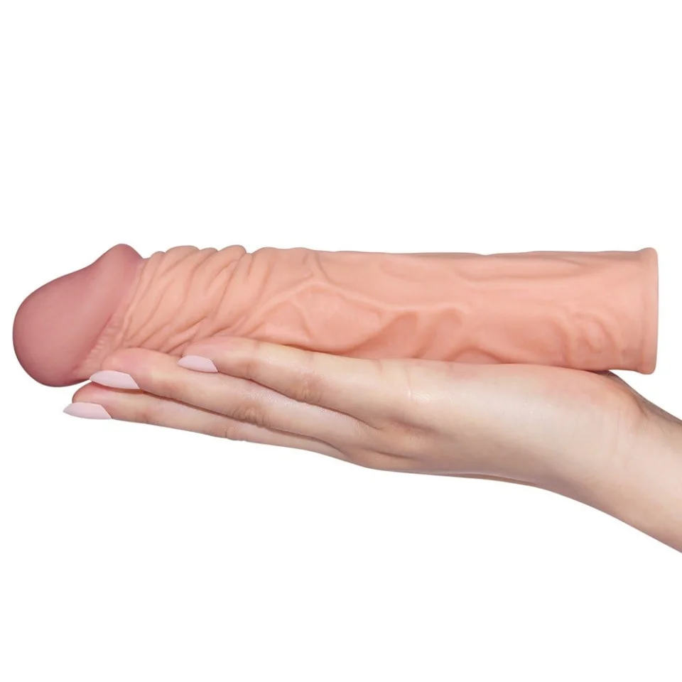 #8093 - Nature Extender 5 cm Dolgulu Premium Ten Rengi Silikon Penis Kılıfı