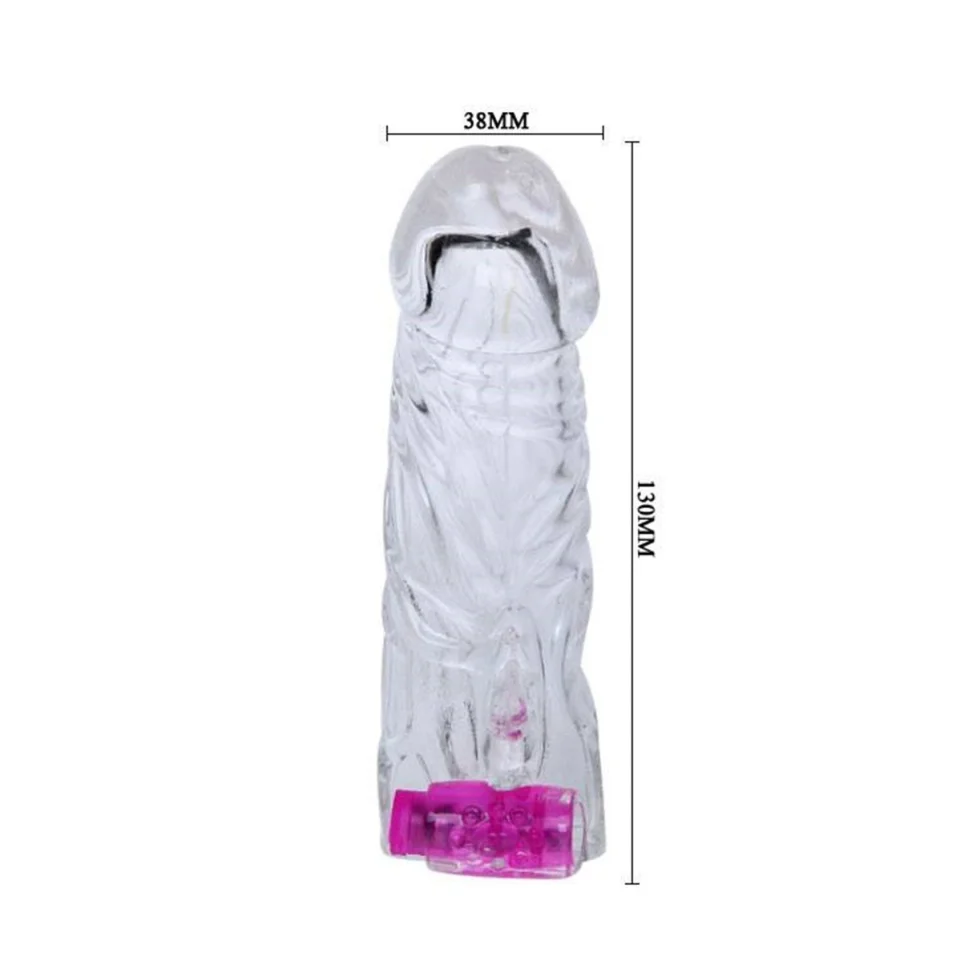 #8141 - 13 cm Titreşimli Klitoris Uyarıcılı Penis Kılıfı