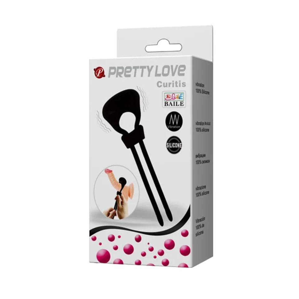 #8204 - Titreşimli Penis Sıkıcı Halkası Prostat Kelepçe Yüzüğü