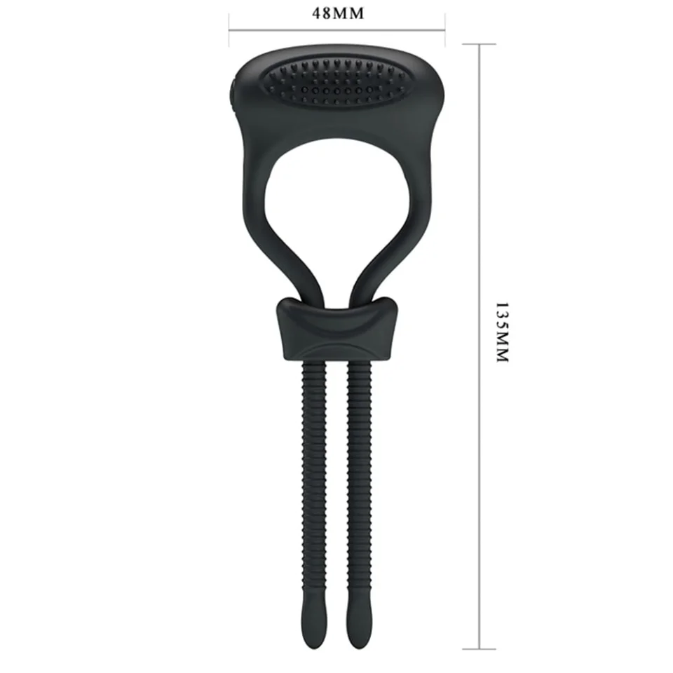 #8209 - Titreşimli Penis Sıkıcı Halkası Prostat Kelepçe Yüzüğü