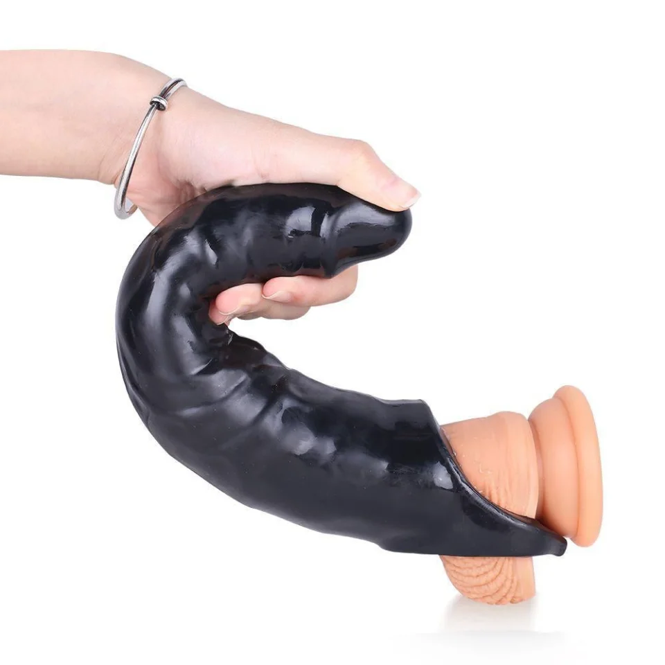 #8283 - 6 cm Dolgulu Realistik Zenci Penis Kılıfı