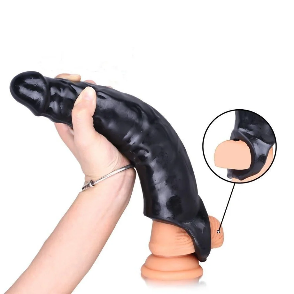 #8287 - 6 cm Dolgulu Realistik Zenci Penis Kılıfı
