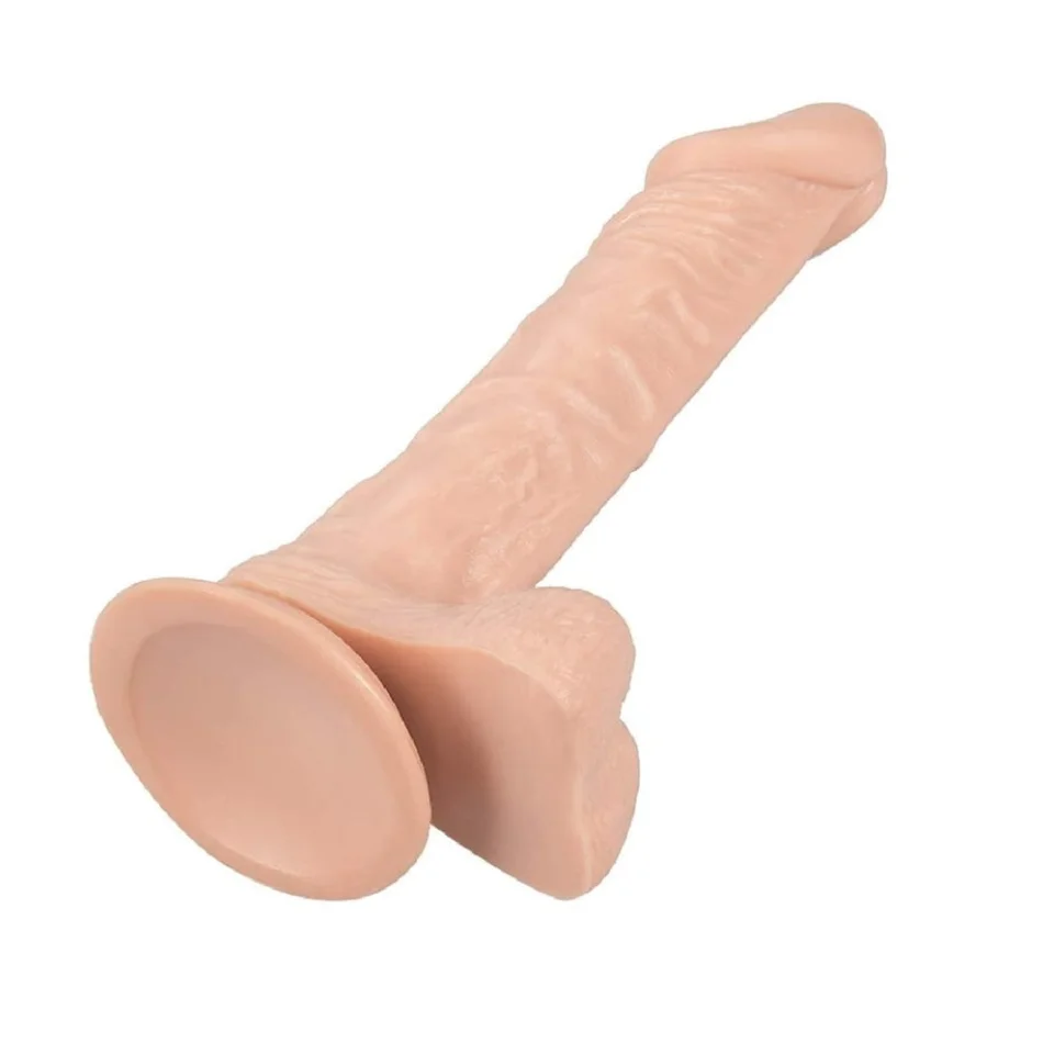 #711 - 24 cm Vantuzlu Realistik Penis Anal Vajinal Dildo