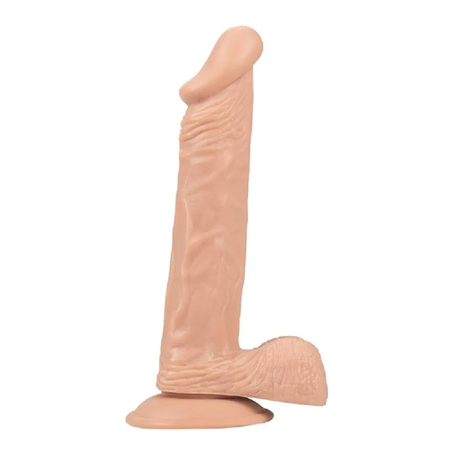 #713 - 24 cm Vantuzlu Realistik Penis Anal Vajinal Dildo