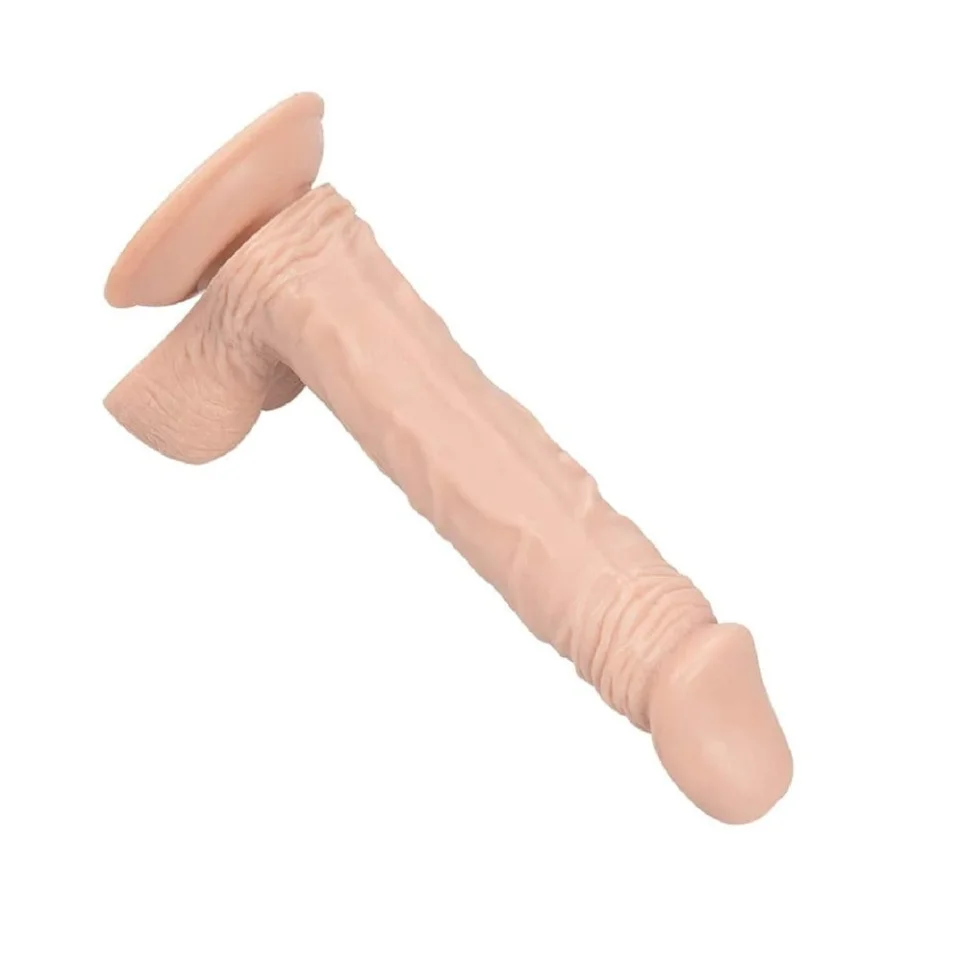 #715 - 24 cm Vantuzlu Realistik Penis Anal Vajinal Dildo