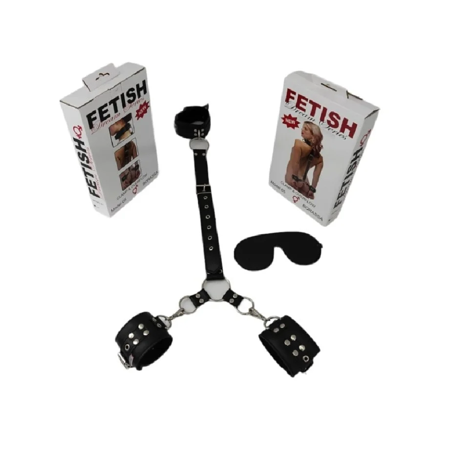 #8349 - Fetiş Fantezi El ve Boyun Kelepçe Seti