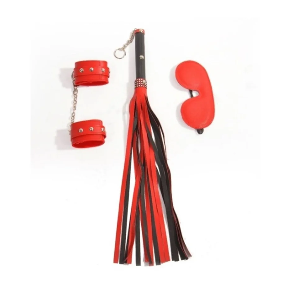 #8406 - 3 Parçadan Oluşan Mükemmel Fetiş Koleksiyon Set Kırmızı