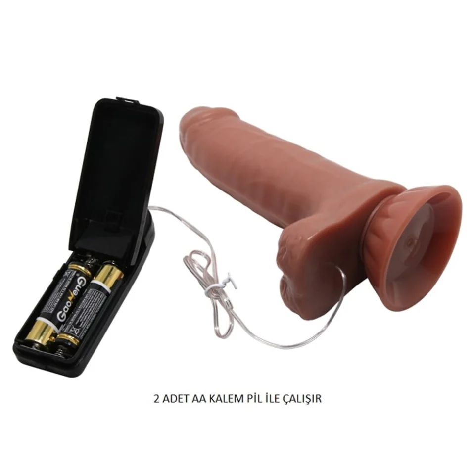 #730 - 18,5 cm Yeni Nesil Çift Katmanlı Realistik Titreşimli Dildo Penis
