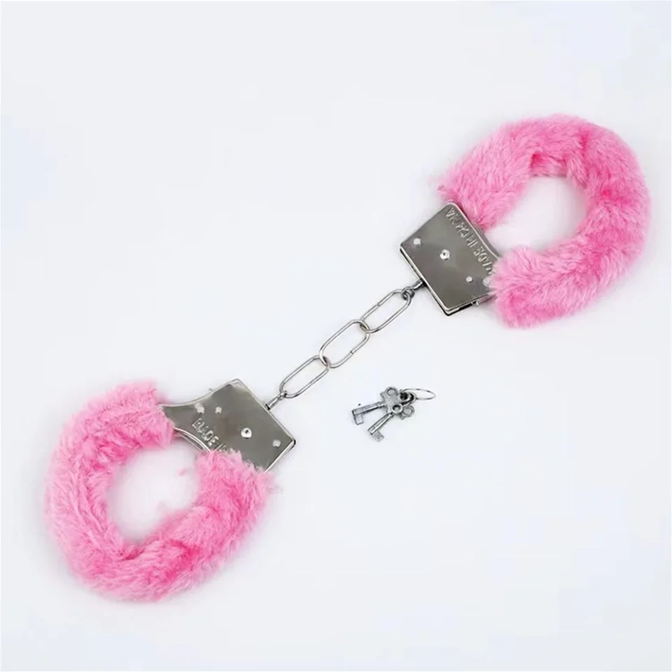 #8473 - Fetish Fantezi Pembe Metal Kilitli Kelepçe