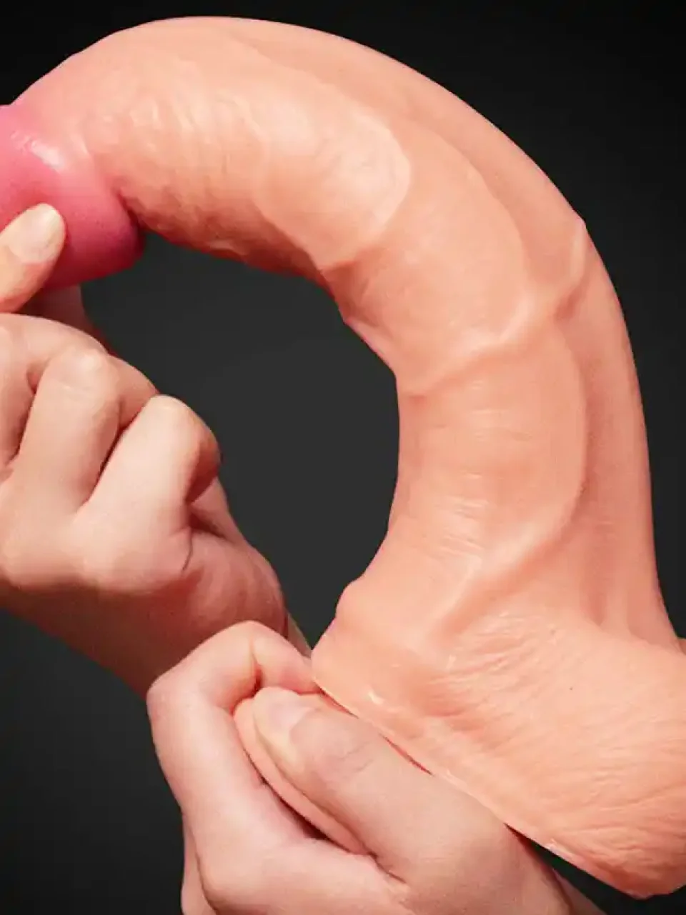 #8570 - 25 cm Gerçekçi Çift Katmanlı Dildo Penis