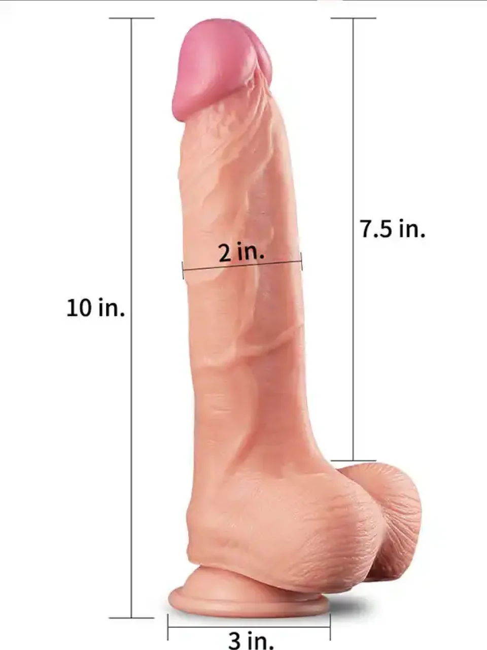 #8573 - 25 cm Gerçekçi Çift Katmanlı Dildo Penis
