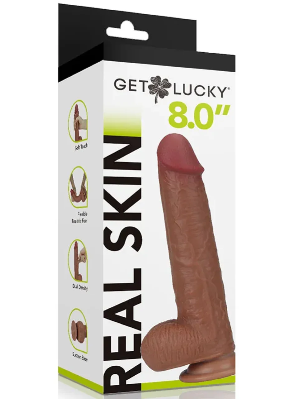 #8592 - 20 cm Çift Katmanlı Oynar Derili Realistik Melez Dildo Penis