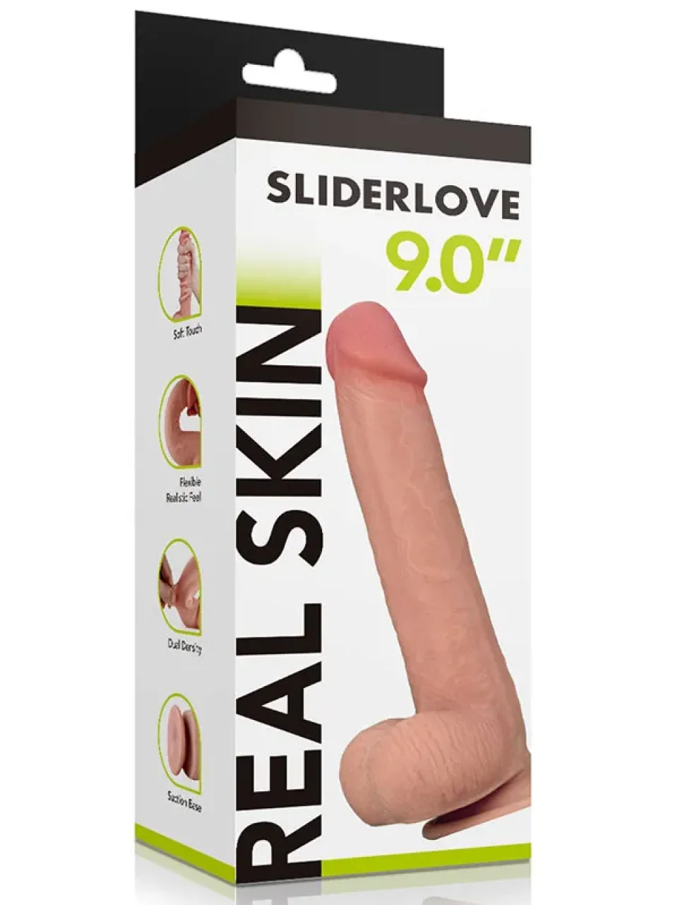 #8596 - 23 cm Çift Katmanlı Oynar Derili Realistik Dildo Penis