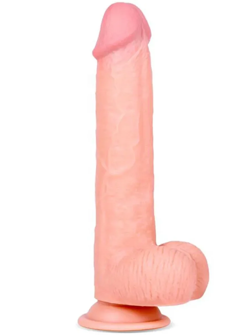 #8595 - 23 cm Çift Katmanlı Oynar Derili Realistik Dildo Penis