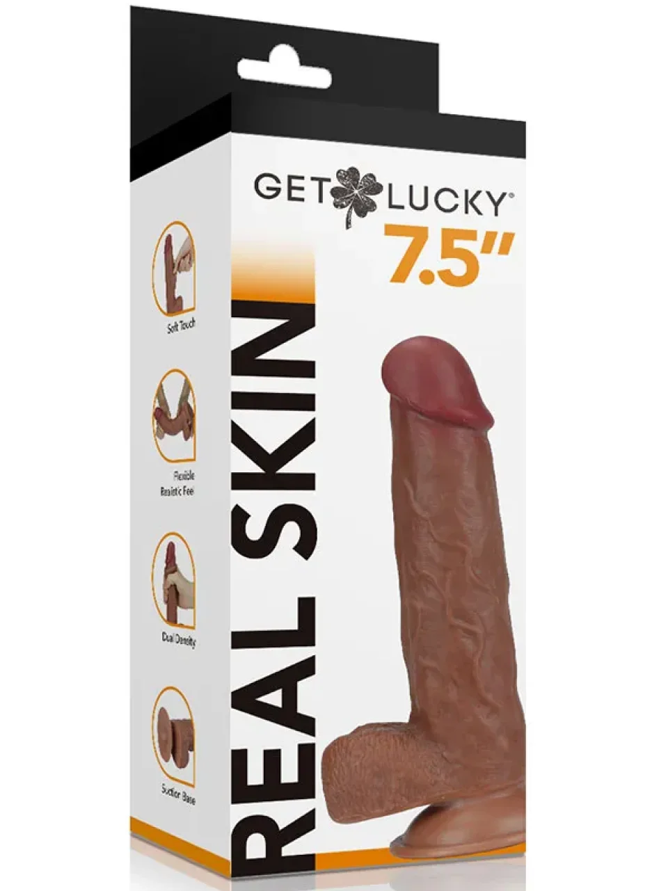 #8601 - 19 cm Çift Katmanlı Oynar Derili Realistik Melez Dildo Penis