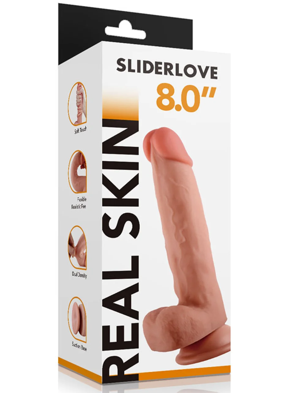 #8605 - 20 cm Çift Katmanlı Oynar Derili Realistik Dildo Penis