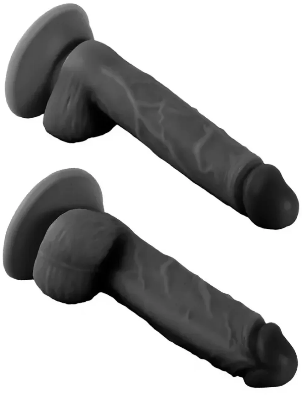 #8625 - 18 cm Realistik Damarlı Siyah Zenci Dildo Penis