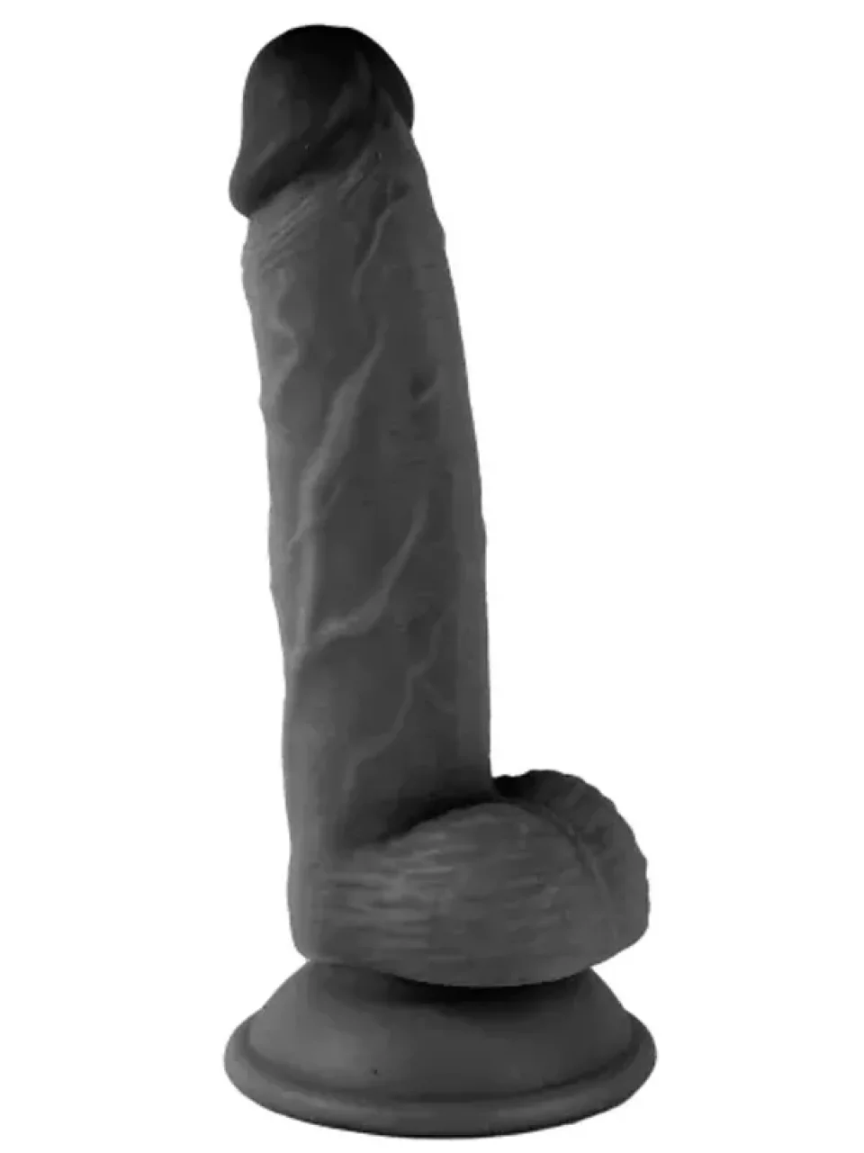 #8628 - 18 cm Realistik Damarlı Siyah Zenci Dildo Penis