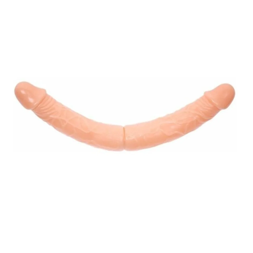 #764 - 36 Cm Çift Taraflı İki Yönlü Esnek Dildo Kıkırdaklı Penis