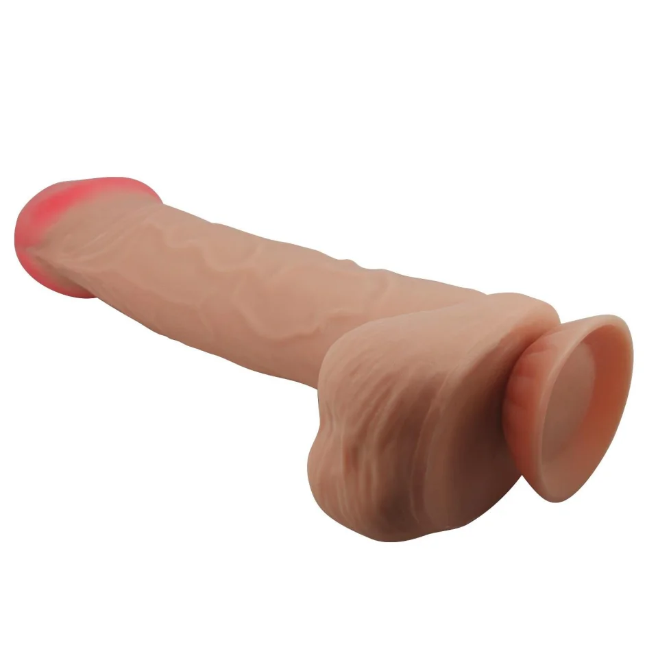 #53 - 26 cm Kıkırdak Yapılı &Ccedil;ift Katmanlı Ger&ccedil;ek&ccedil;i Dildo Penis