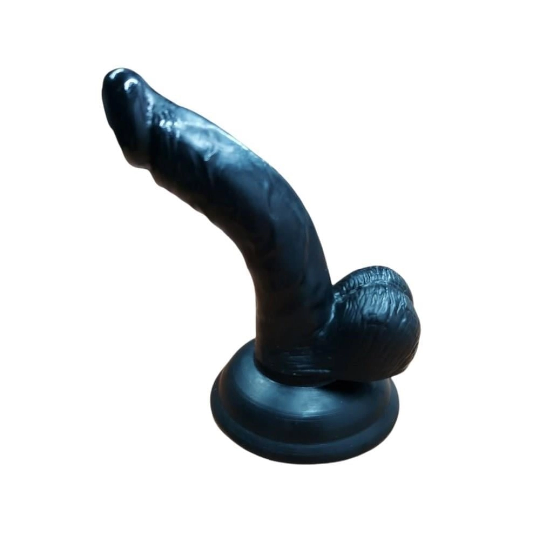 #12527 - 13 cm Realistik Zenci Siyah Dildo Penis