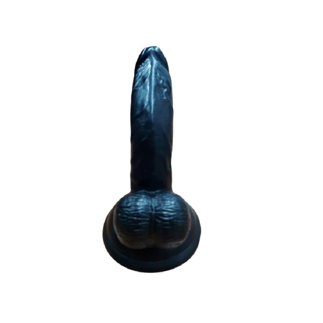 #12529 - 13 cm Realistik Zenci Siyah Dildo Penis
