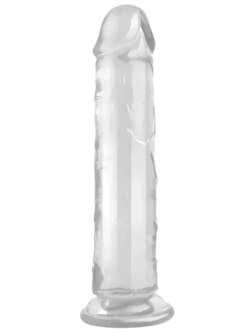 #8659 - 21.5 cm Testissiz Şeffaf Jel Dildo Penis