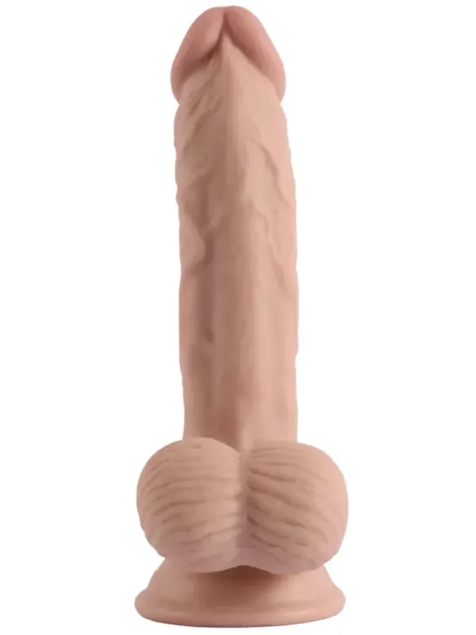 #8679 - 19 cm Çift Katmanlı Oynar Derili Realsitik Dildo Penis