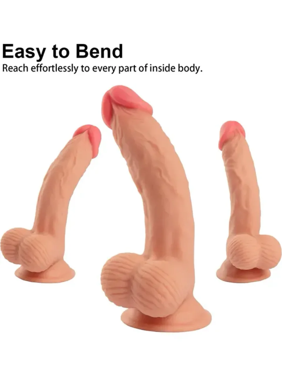 #8680 - 19 cm Çift Katmanlı Oynar Derili Realsitik Dildo Penis