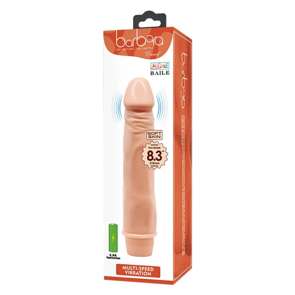#774 - 21,5 cm Güçlü Titreşimli Realistik Vibratör Gerçekci Penis Dildo