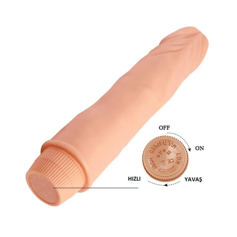 #773 - 21,5 cm Güçlü Titreşimli Realistik Vibratör Gerçekci Penis Dildo