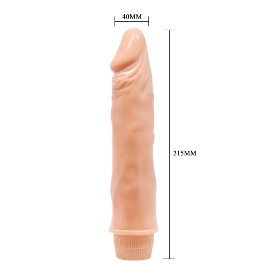 #779 - 21,5 cm Güçlü Titreşimli Realistik Vibratör Gerçekci Penis Dildo