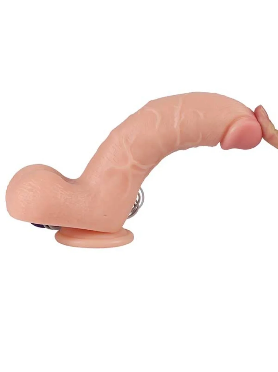 #8778 - 21 cm Kumandalı Titreşimli Realistik Dokulu Dildo Vibratör