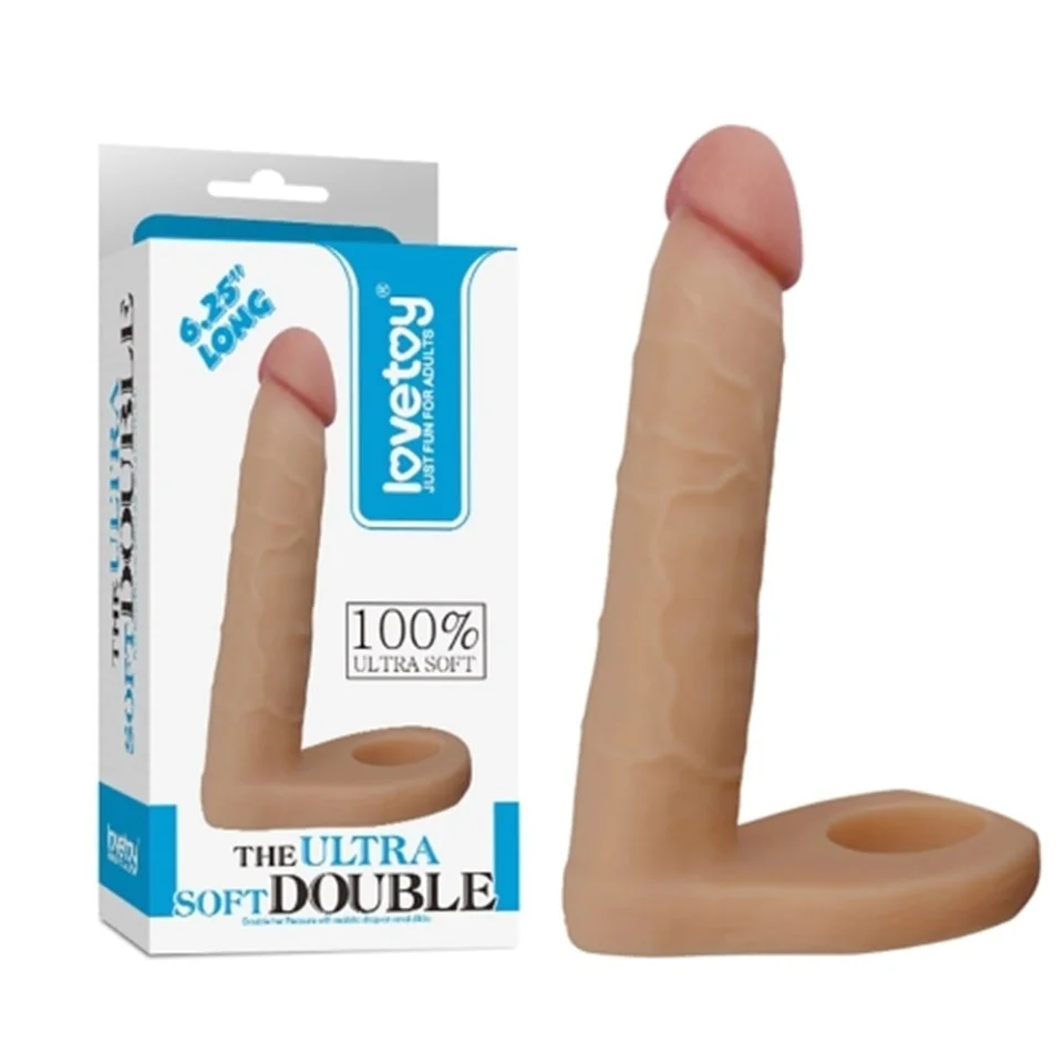 #788 - Soft Double Anal Dildo Penis 14 cm