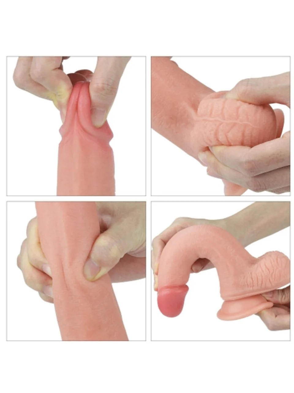 #8811 - 20.5 cm Çift Katmanlı Ten Dokusunda Realistik Dildo Penis