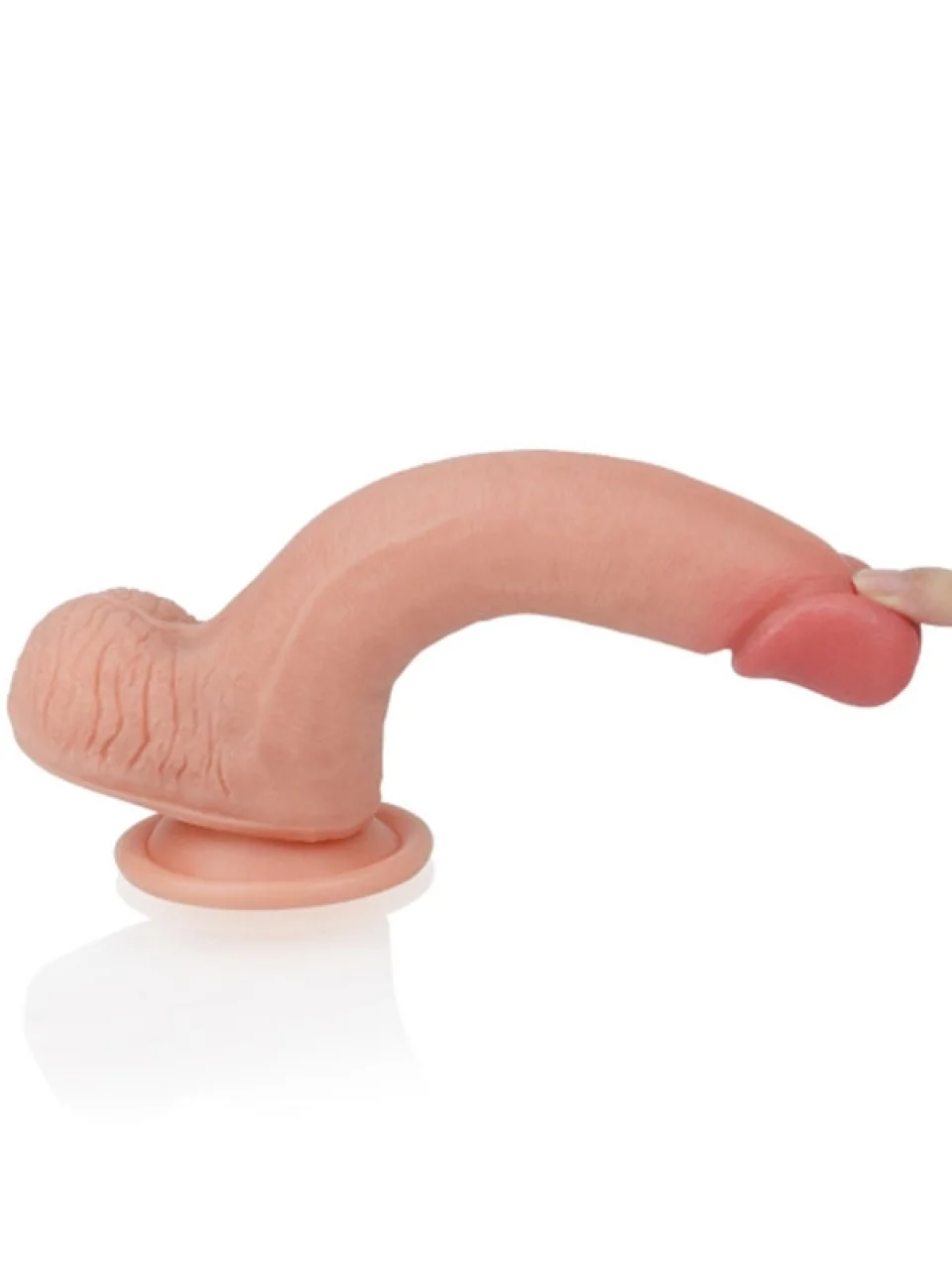 #8812 - 20.5 cm Çift Katmanlı Ten Dokusunda Realistik Dildo Penis