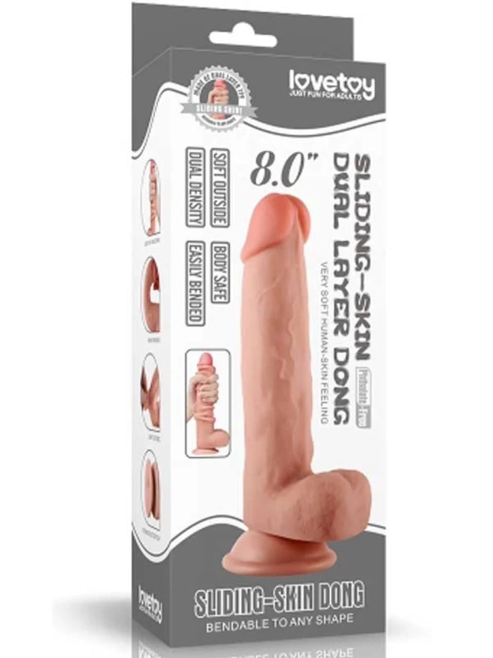 #8815 - 20 cm Çift Katmanlı Gerçekçi Ten Dokulu Dildo Penis